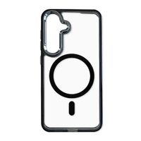 Case Coolbox GMobile para Samsung S25 Metal Glow con MagSafe, soporte integrado, antigolpes, negro